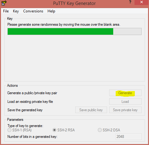 "Generate SSH Keys in PuTTY"