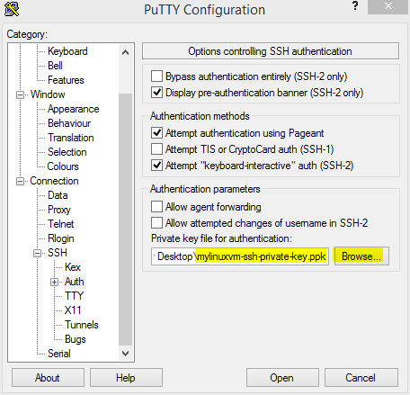 "Set SSH Private Key in PuTTY for SSH Key-Based Login"