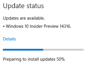 Windows 10 Insider Preview 14316 Update